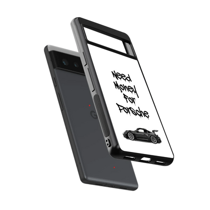 Luxury Hustle sleek google pixel 6a cover with tempered glass back and TPU edges