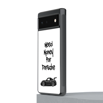 Luxury Hustle stylish phone case for google pixel 6a | glossy glass and slim fit