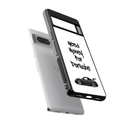 Luxury Hustle sleek google pixel 7 pro cover with tempered glass back and TPU edges