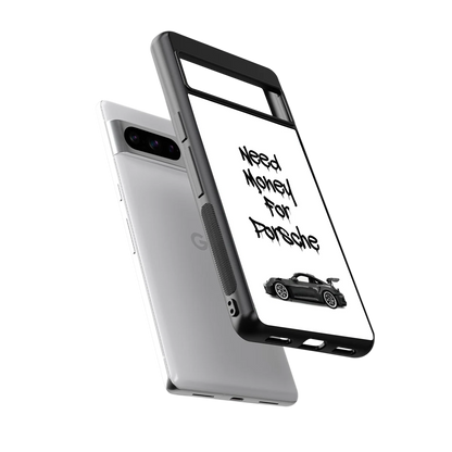 Luxury Hustle sleek google pixel 8 pro cover with tempered glass back and TPU edges