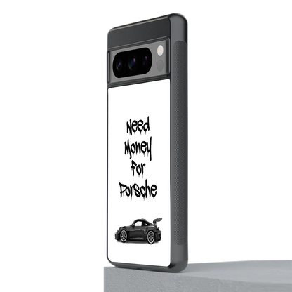 Luxury Hustle stylish phone case for google pixel 8 pro | glossy glass and slim fit