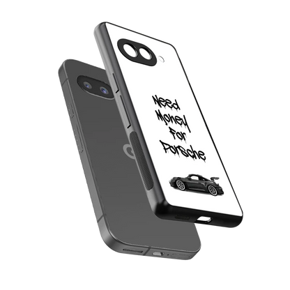 Luxury Hustle sleek google pixel 10a cover with tempered glass back and TPU edges