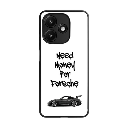 Luxury Hustle back phone cover | glass case for redmi 12 5g