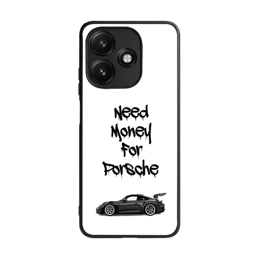 Luxury Hustle back phone cover | glass case for redmi 12 5g