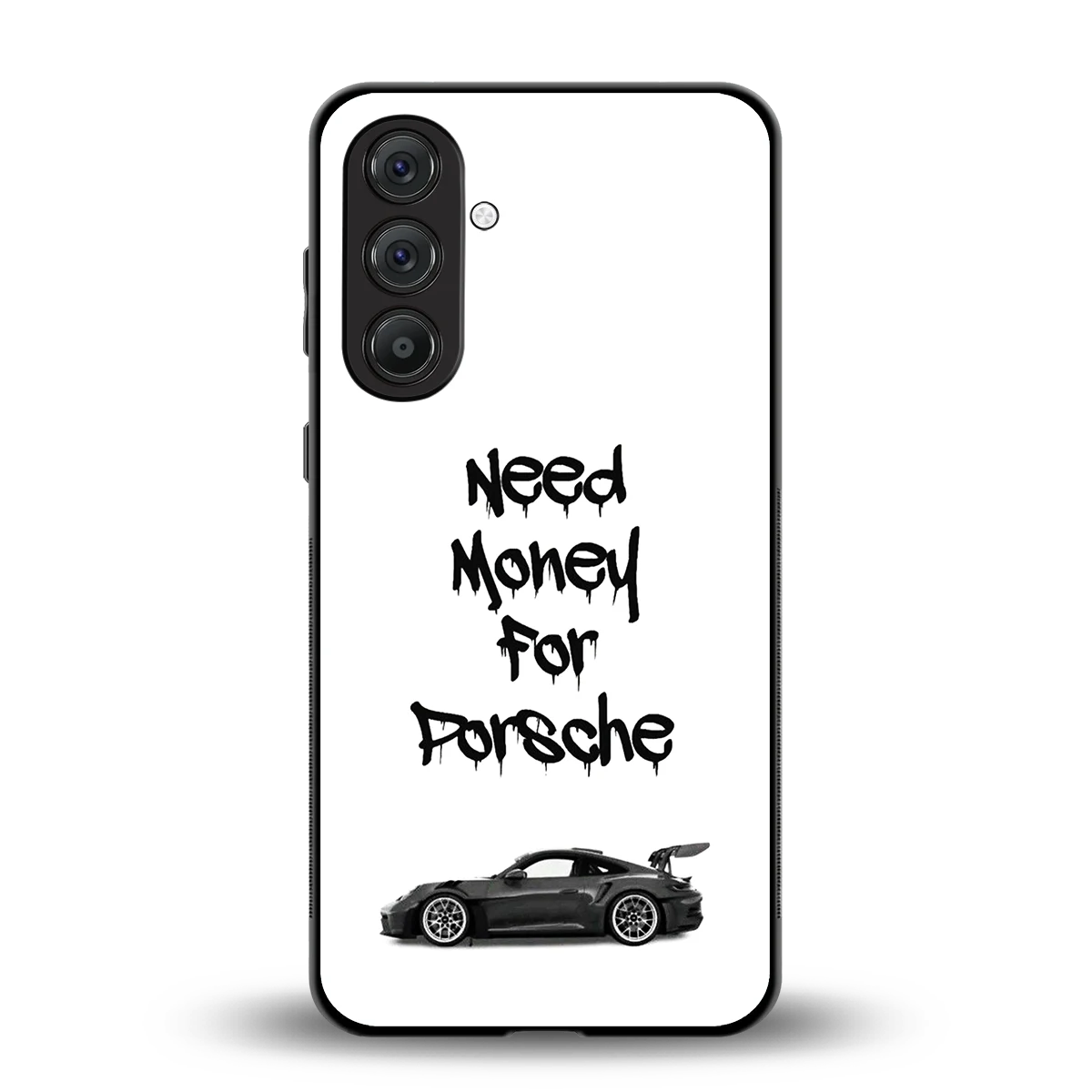 Luxury Hustle back phone cover | glass case for samsung galaxy a55 5g
