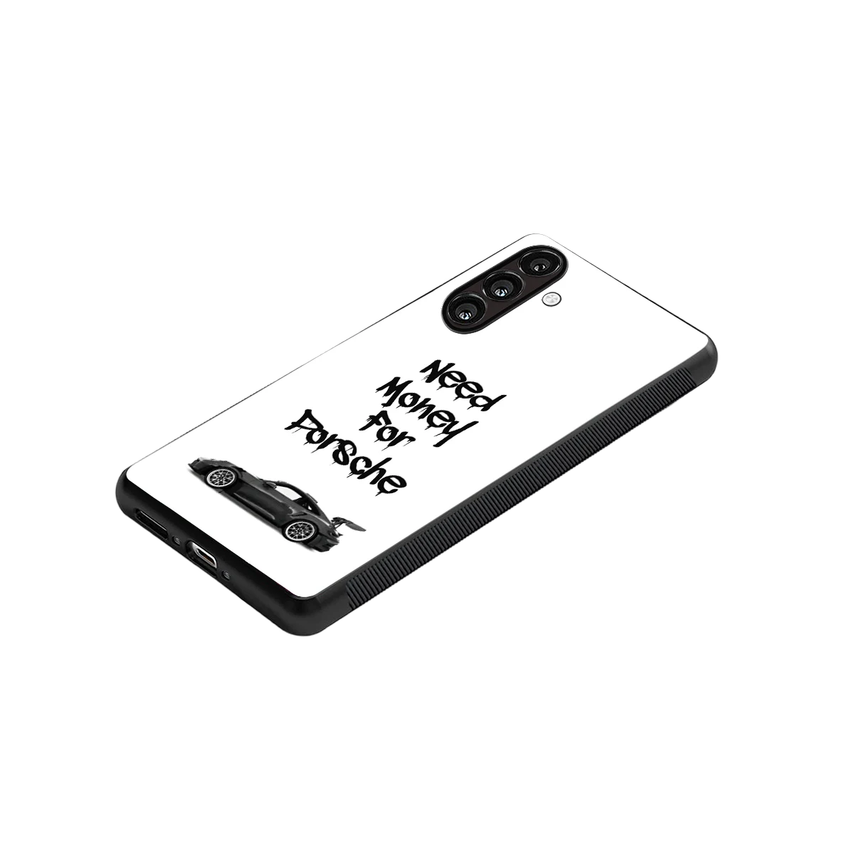 Luxury Hustle stylish phone case for samsung galaxy a55 5g | glossy glass and slim fit