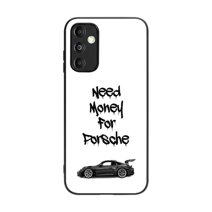 Luxury Hustle back phone cover | glass case for samsung galaxy m14 5g