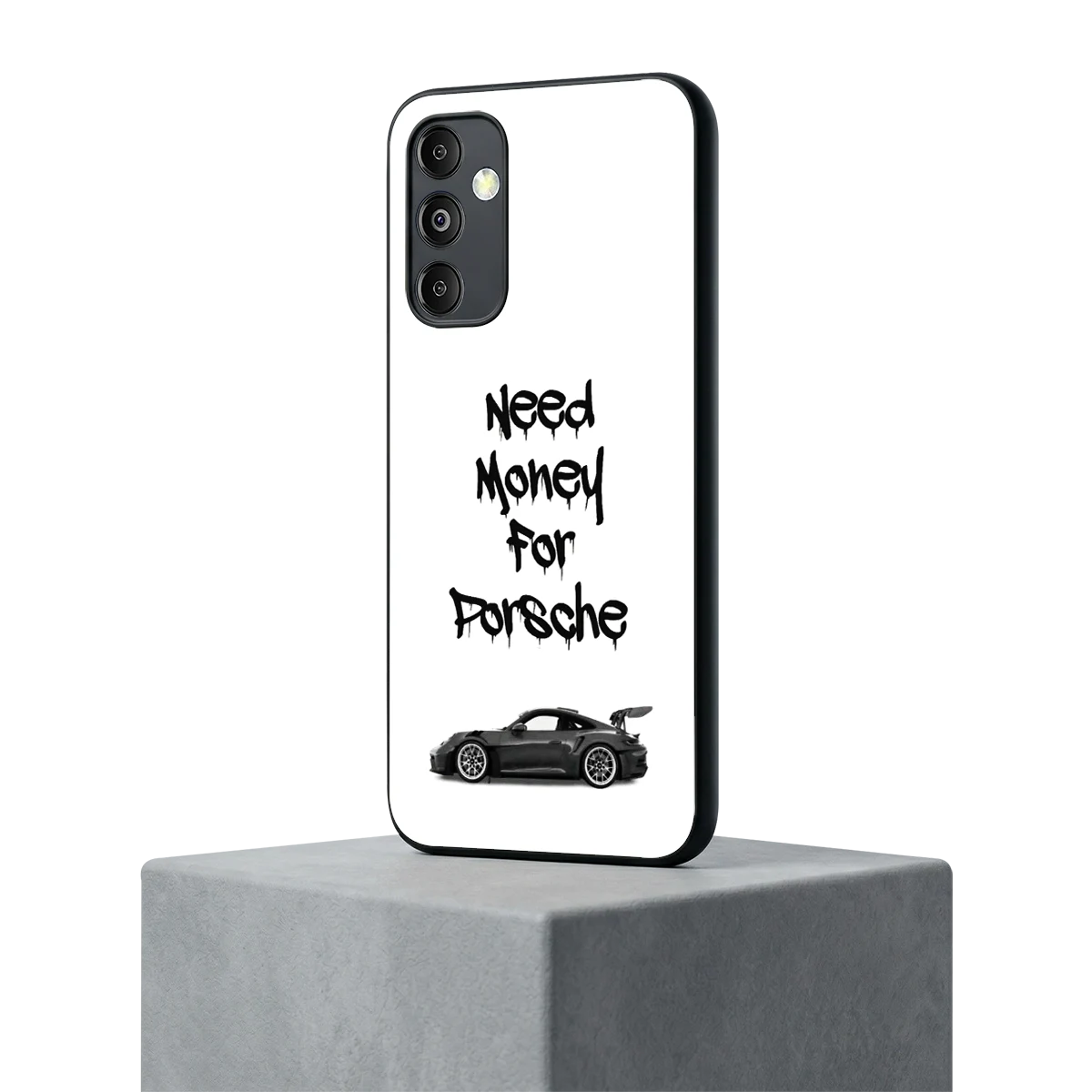 Luxury Hustle samsung galaxy m14 5g mobile cover | shockproof glass phone case