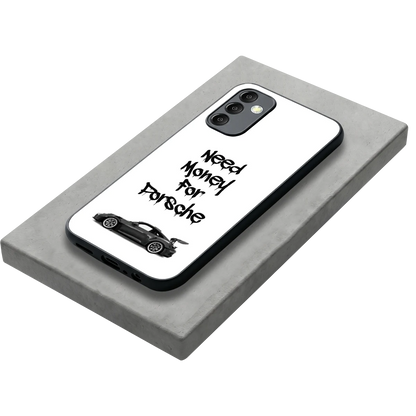 Luxury Hustle stylish phone case for samsung galaxy m14 5g | glossy glass and slim fit