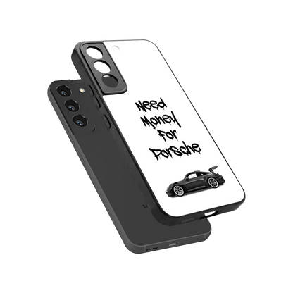 Luxury Hustle sleek samsung galaxy s22 cover with tempered glass back and TPU edges
