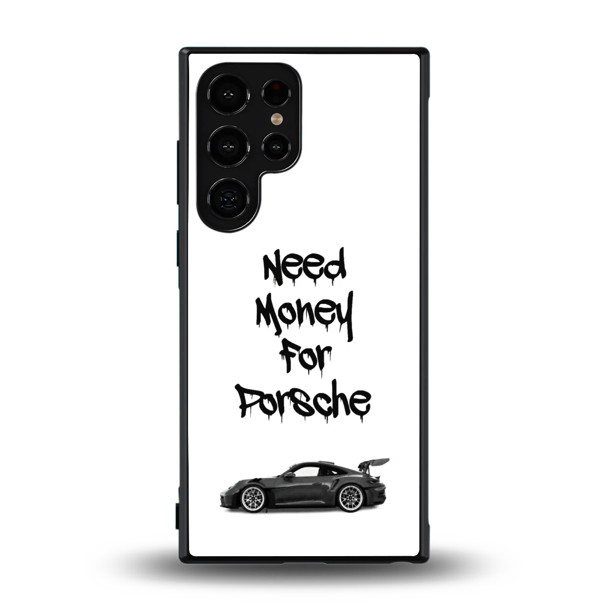 Luxury Hustle back phone cover | glass case for samsung galaxy s24 ultra