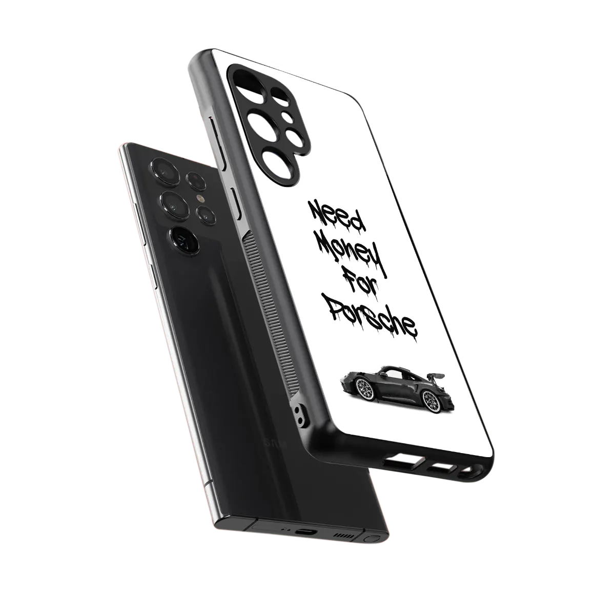 Luxury Hustle sleek samsung galaxy s25 ultra cover with tempered glass back and TPU edges