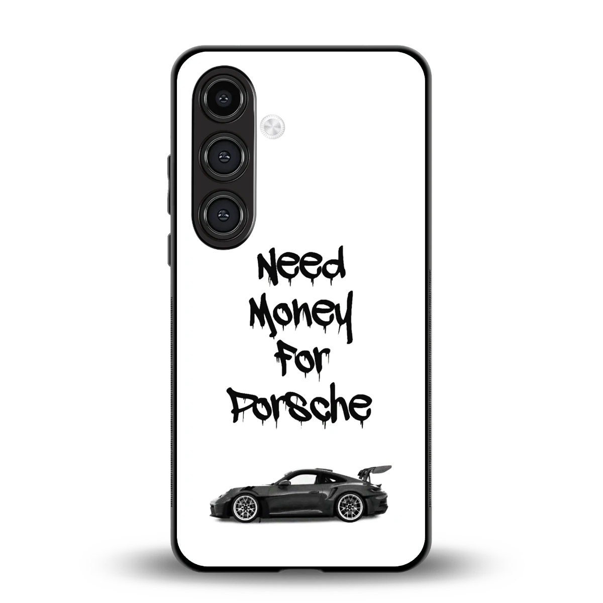Luxury Hustle back phone cover | glass case for samsung galaxy s24
