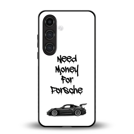 Luxury Hustle back phone cover | glass case for samsung galaxy s24