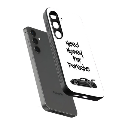 Luxury Hustle sleek samsung galaxy s25 cover with tempered glass back and TPU edges