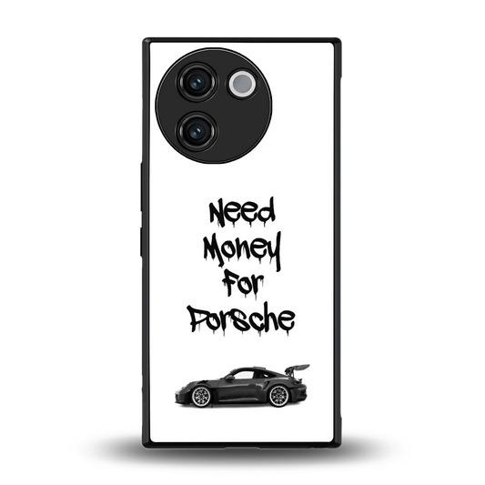 Luxury Hustle back phone cover | glass case for vivo v30e