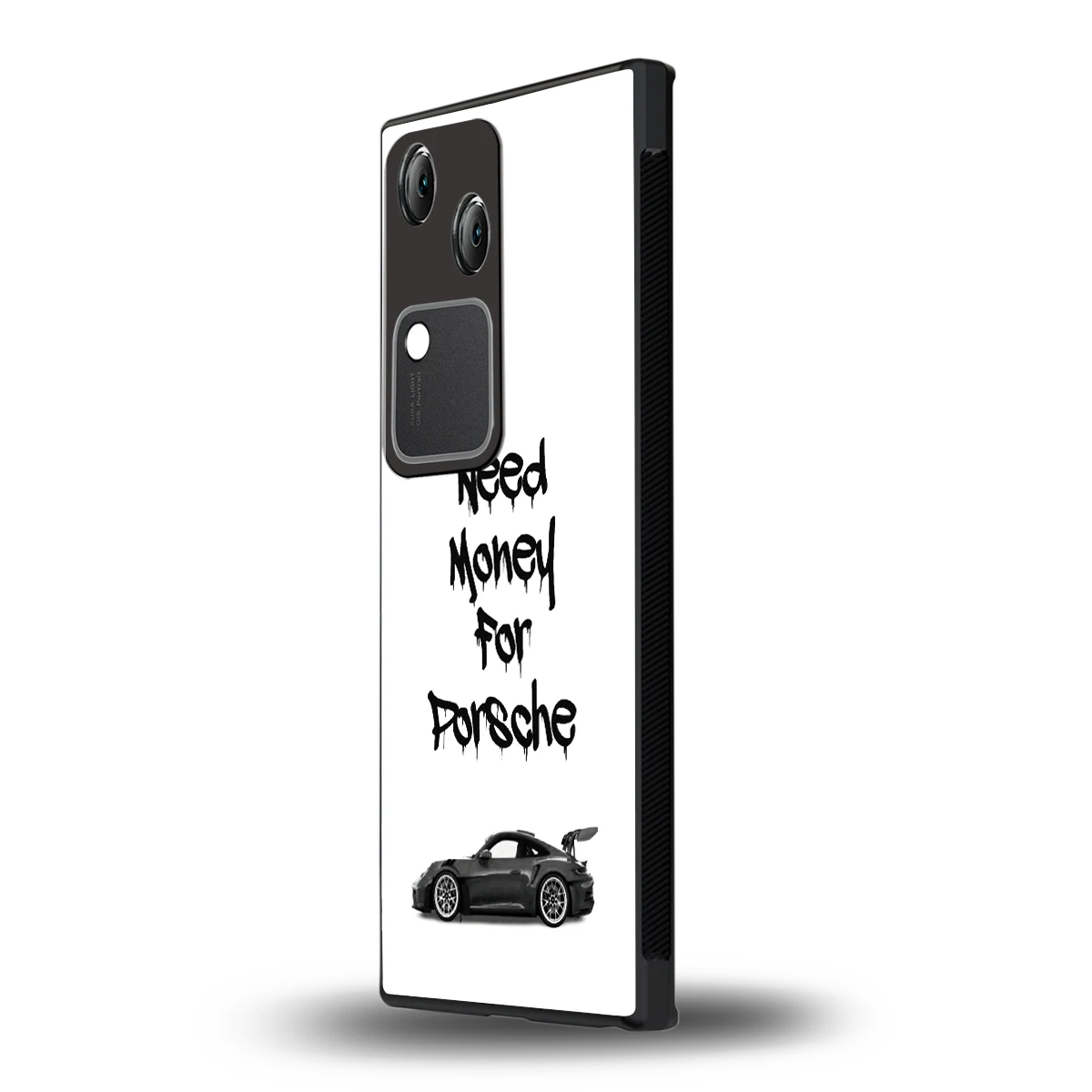 Luxury Hustle vivo v30 mobile cover | shockproof glass phone case