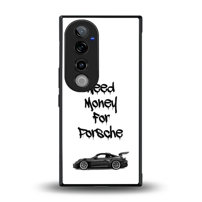 Luxury Hustle back phone cover | glass case for vivo v40 pro