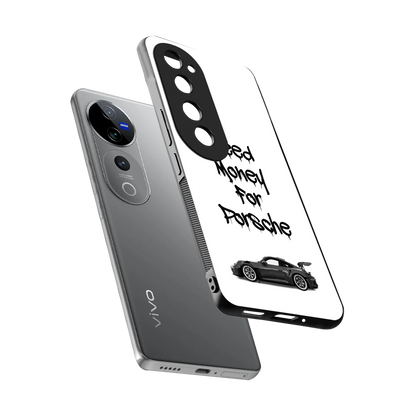 Luxury Hustle sleek vivo v40 pro cover with tempered glass back and TPU edges
