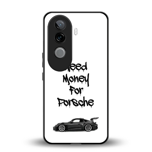Luxury Hustle back phone cover | glass case for vivo v40e