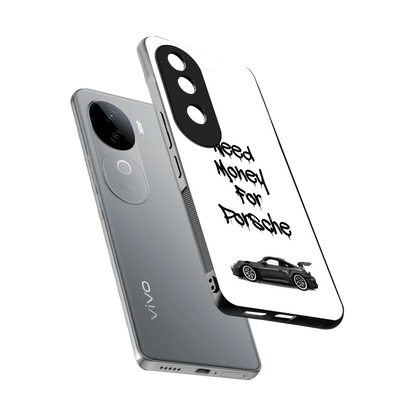 Luxury Hustle sleek vivo v40e cover with tempered glass back and TPU edges