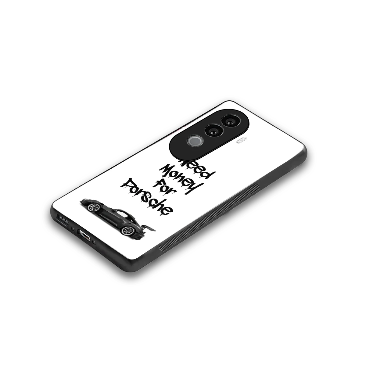 Luxury Hustle stylish phone case for vivo v40e | glossy glass and slim fit