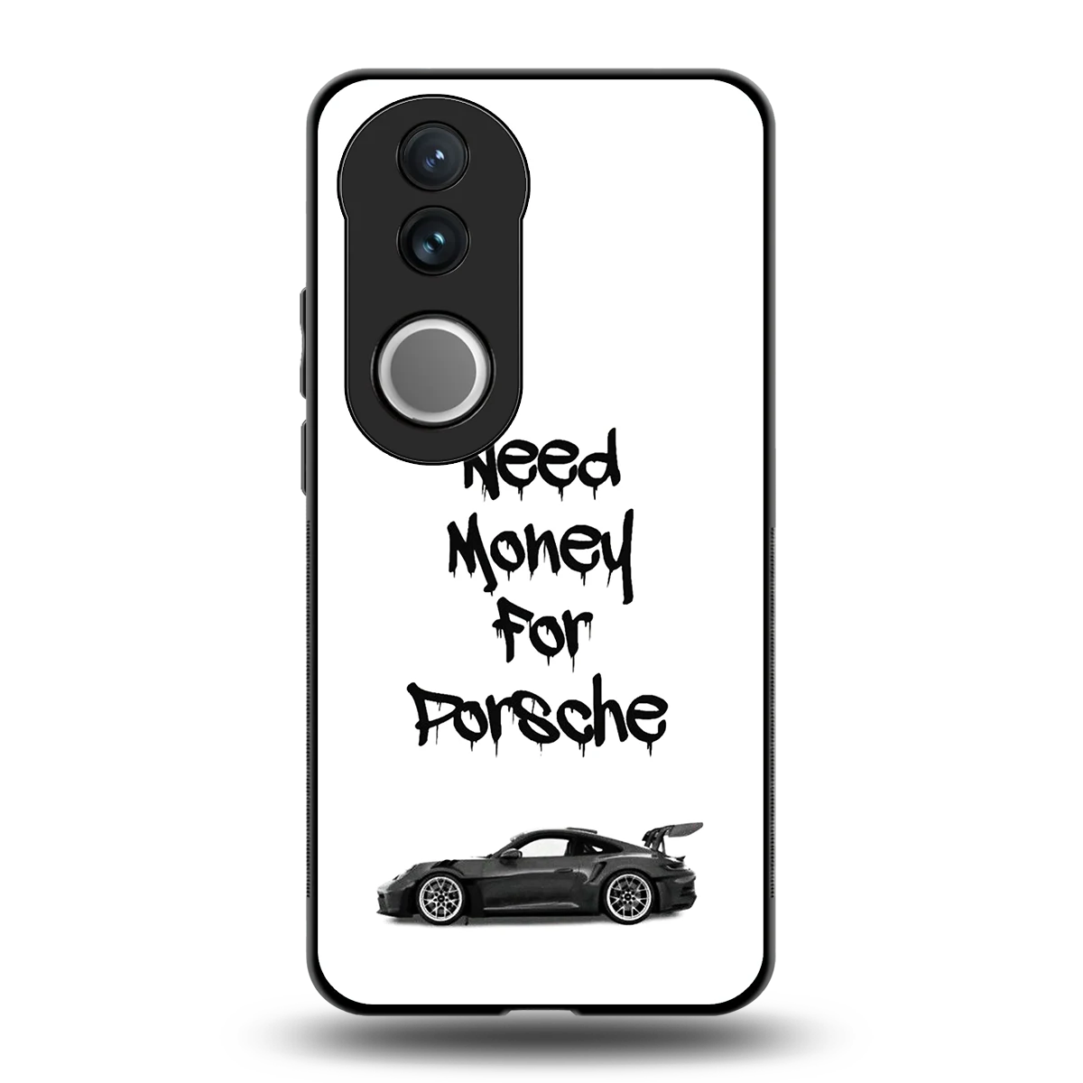 Luxury Hustle back phone cover | glass case for vivo v50