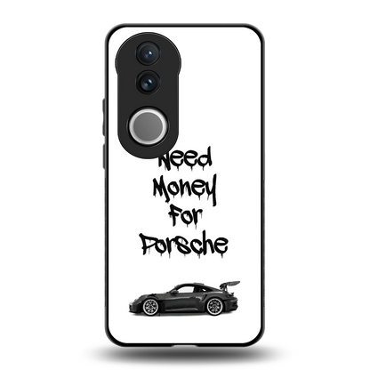 Luxury Hustle back phone cover | glass case for vivo v50