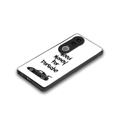 Luxury Hustle stylish phone case for vivo v50 | glossy glass and slim fit