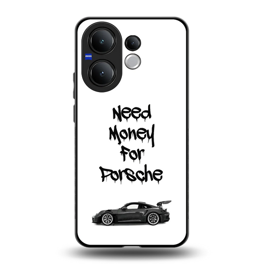 Luxury Hustle back phone cover | glass case for vivo v60