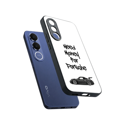 Luxury Hustle sleek vivo v70 fe cover with tempered glass back and TPU edges