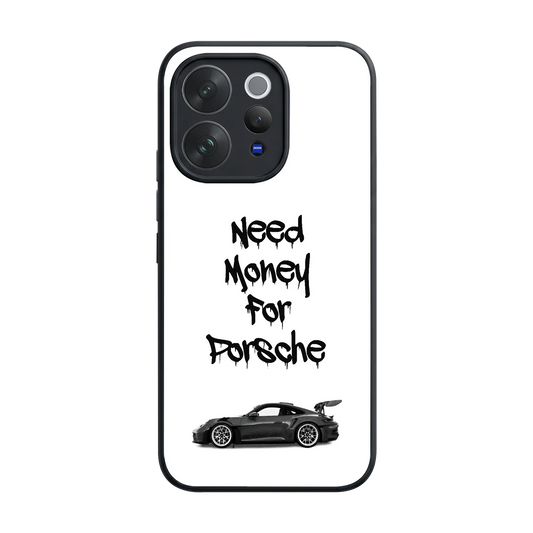Luxury Hustle back phone cover | glass case for vivo v70 elite
