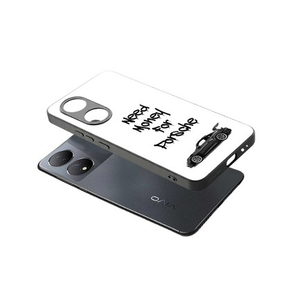 Luxury Hustle sleek Vivo-y100 cover with tempered glass back and TPU edges