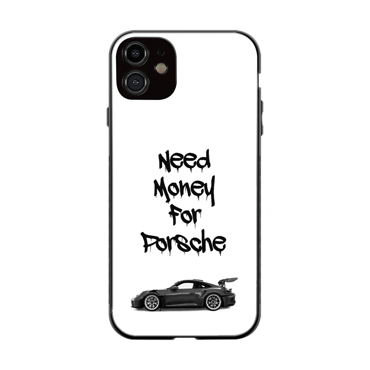 Luxury Hustle back phone cover | glass case for iphone 12