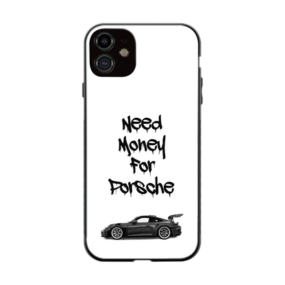 Luxury Hustle back phone cover | glass case for iphone 12