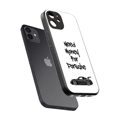 Luxury Hustle sleek iphone 12 cover with tempered glass back and TPU edges