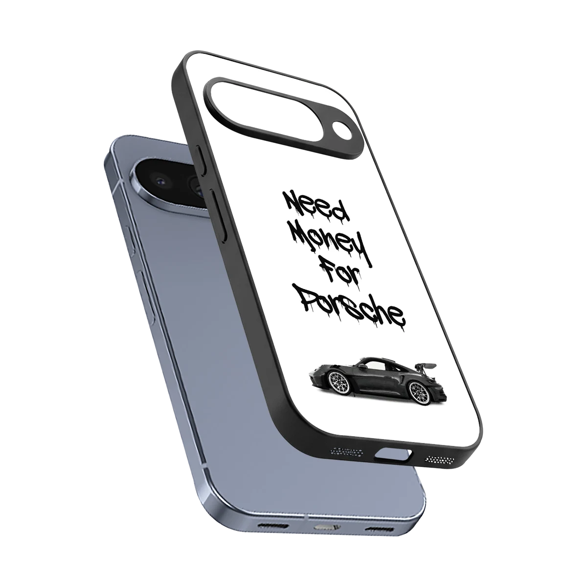 Luxury Hustle sleek google pixel 10 cover with tempered glass back and TPU edges