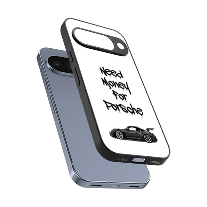 Luxury Hustle sleek google pixel 10 cover with tempered glass back and TPU edges