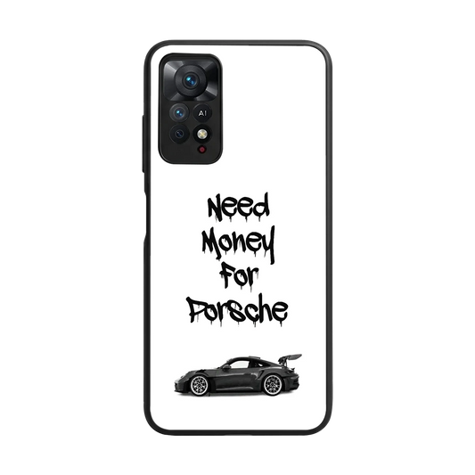 Luxury Hustle back phone cover | glass case for redmi note 11 pro