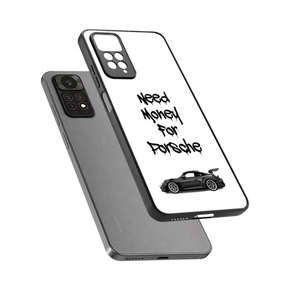 Luxury Hustle sleek redmi note 11 pro cover with tempered glass back and TPU edges