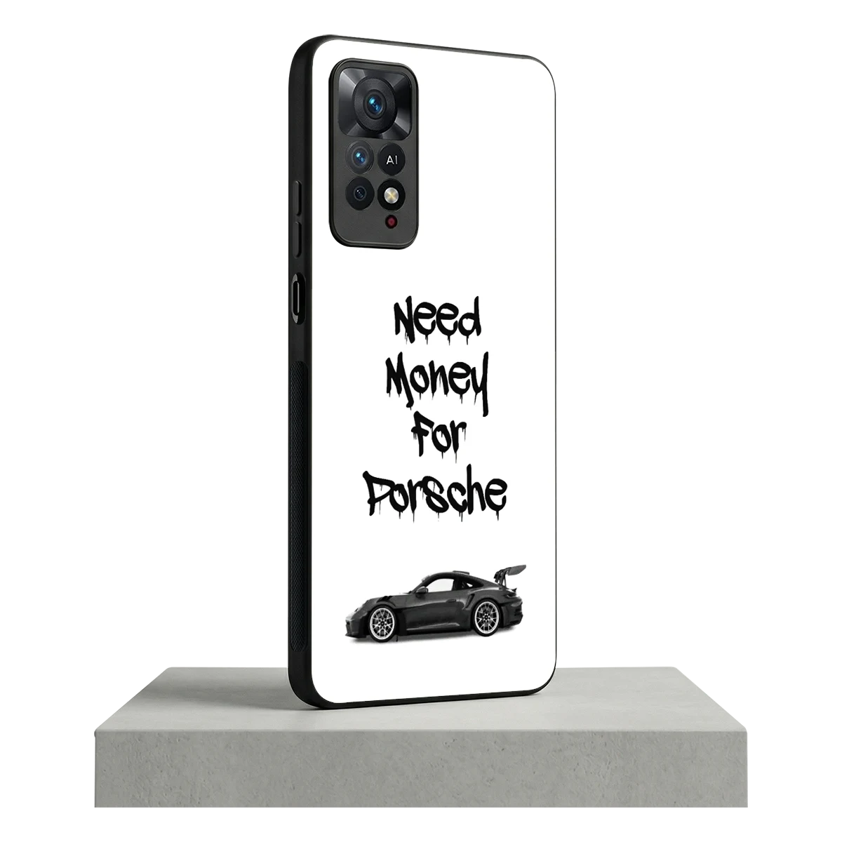 Luxury Hustle redmi note 11 pro mobile cover | shockproof glass phone case