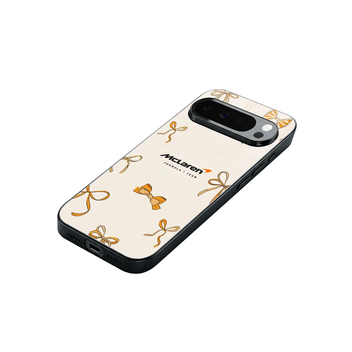 MCL X Bows stylish phone case for google pixel 10 pro xl | glossy glass and slim fit