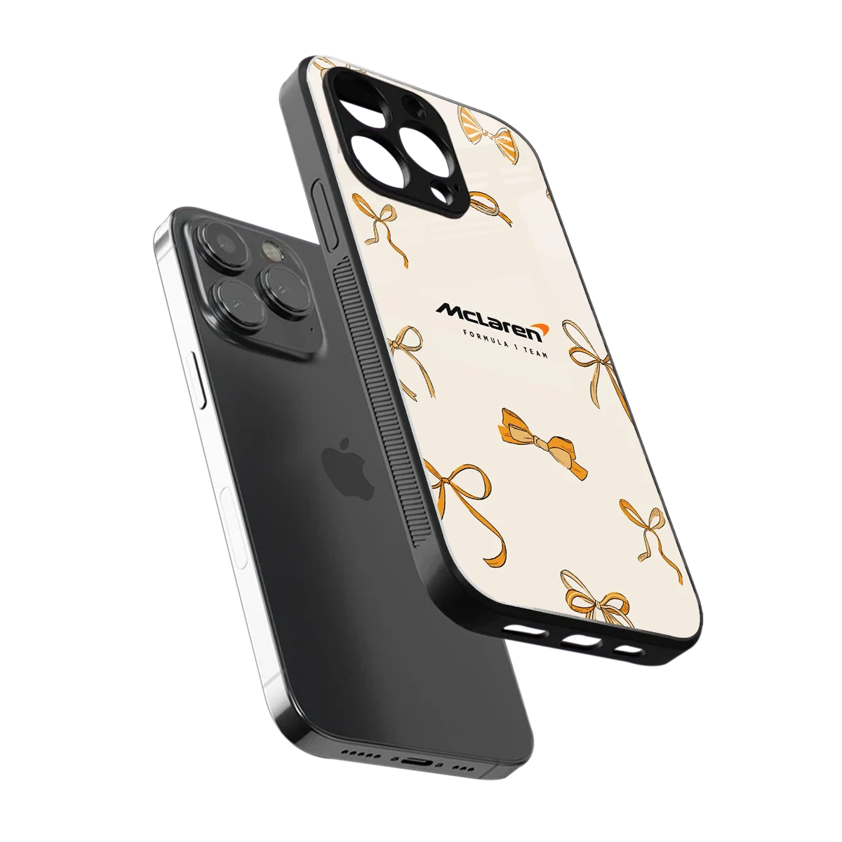 MCL X Bows sleek iphone 13 pro cover with tempered glass back and TPU edges
