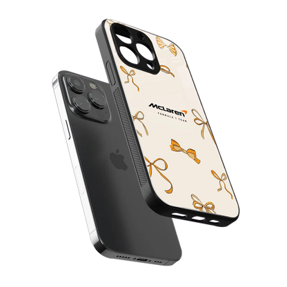 MCL X Bows sleek iphone 13 pro cover with tempered glass back and TPU edges