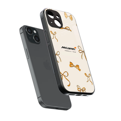 MCL X Bows sleek iphone 13 cover with tempered glass back and TPU edges