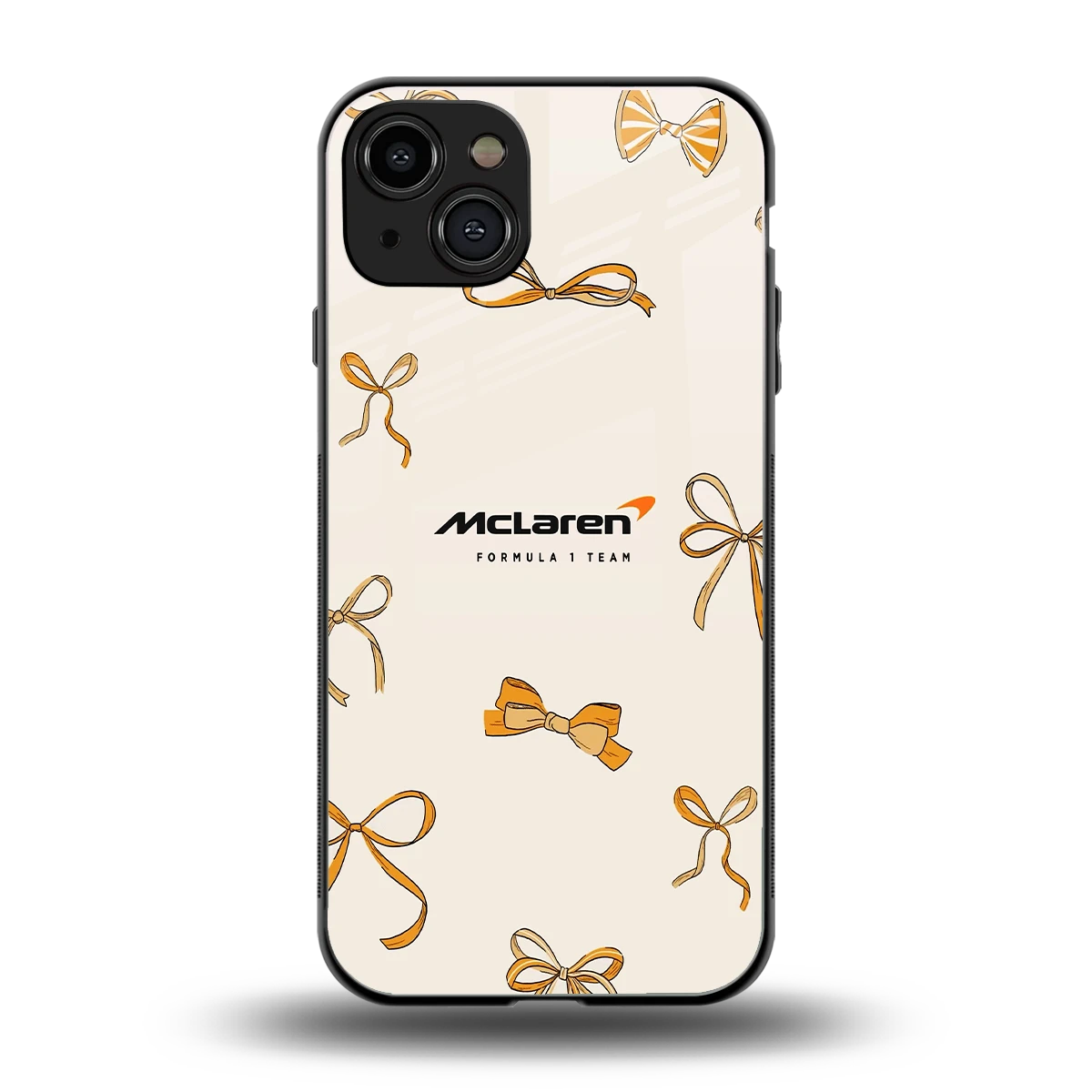MCL X Bows back phone cover | glass case for iphone 15