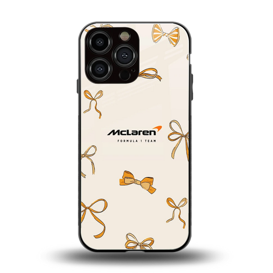 MCL X Bows back phone cover | glass case for iphone 16 pro max