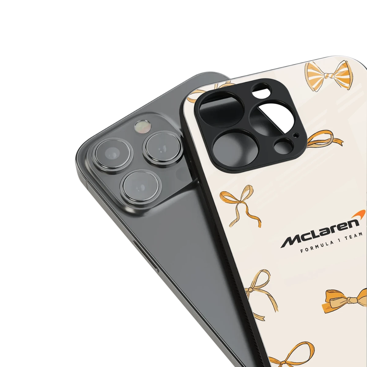 MCL X Bows stylish phone case for iphone 13 mini | glossy glass and slim fit