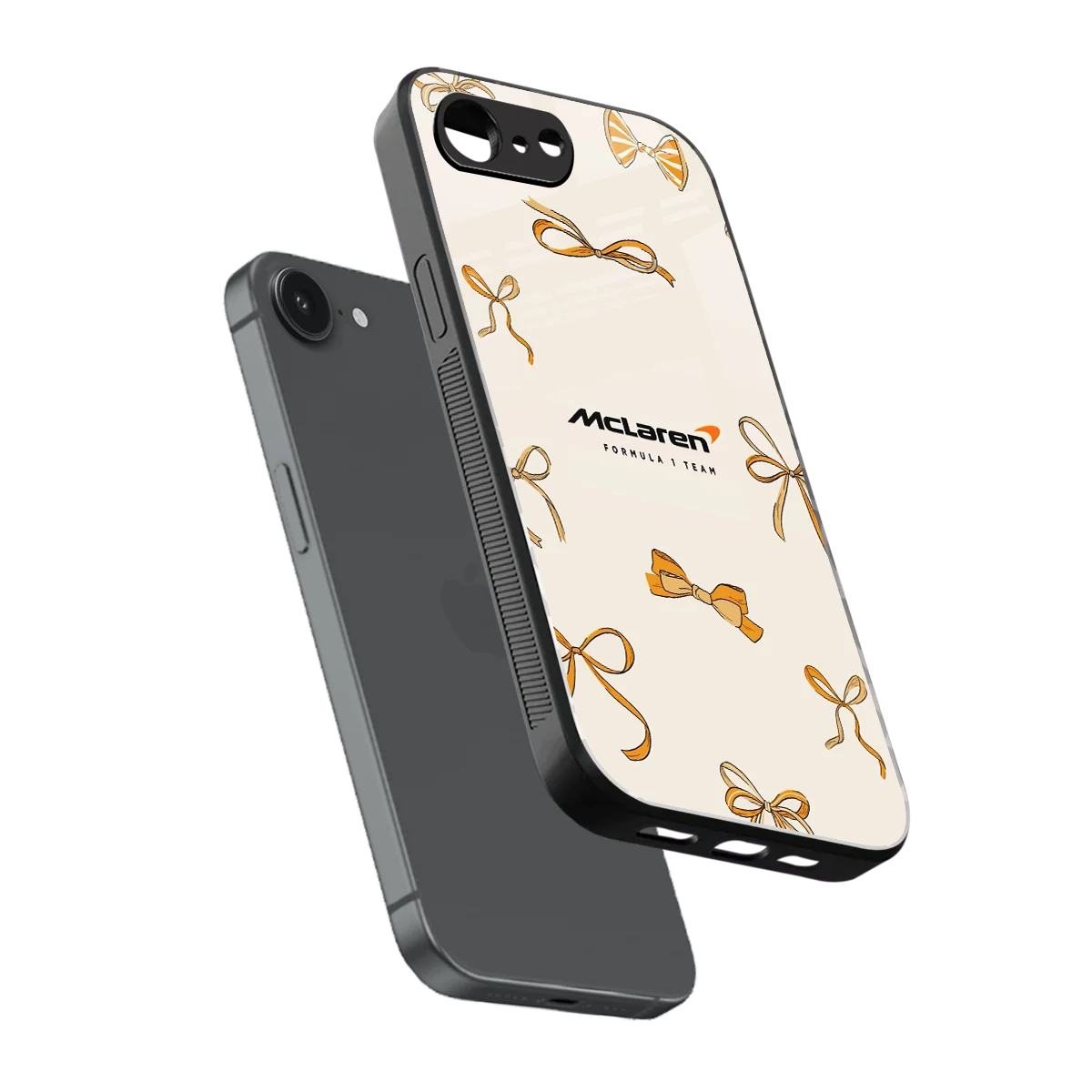 MCL X Bows sleek iphone 17e cover with tempered glass back and TPU edges