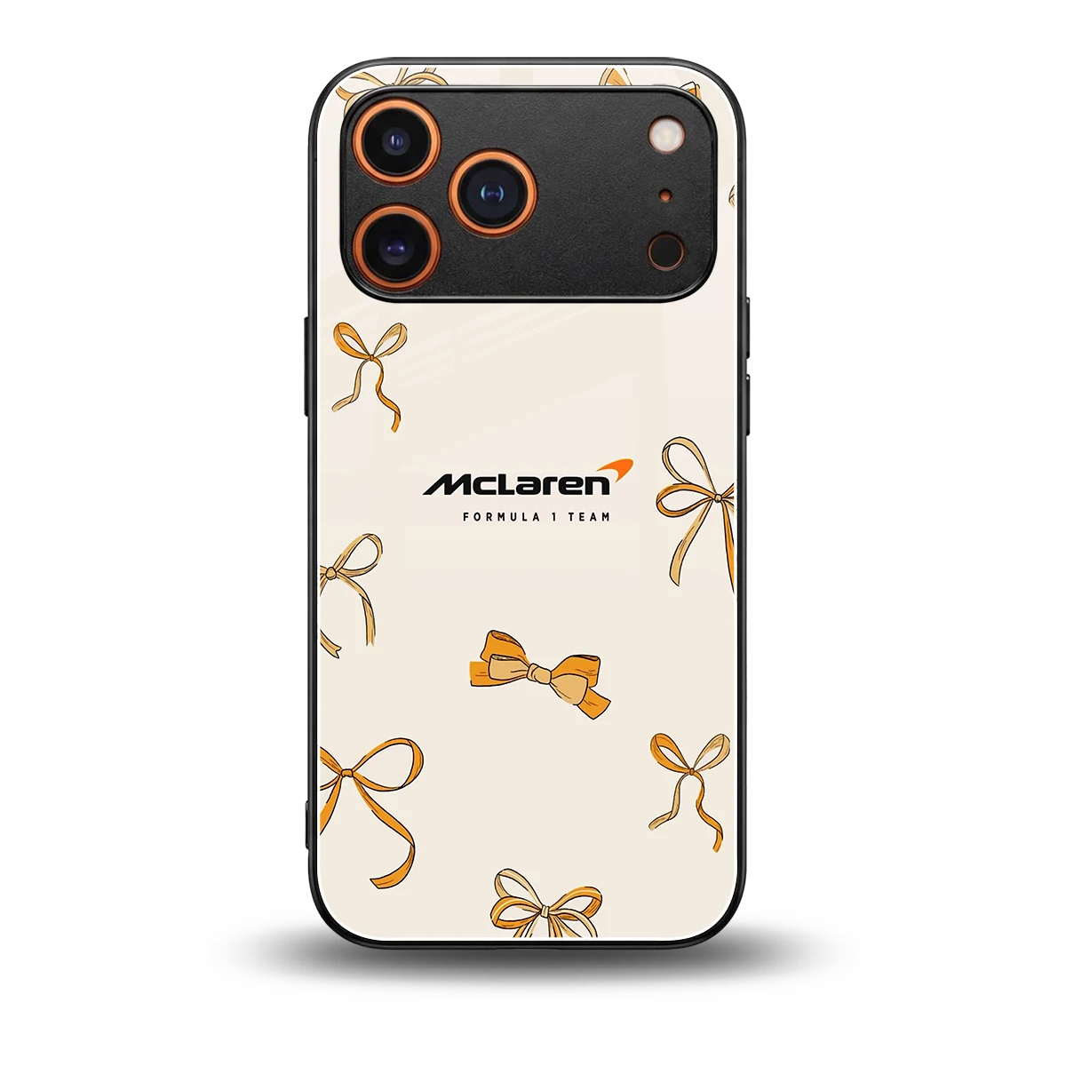 MCL X Bows back phone cover | glass case for iphone 17 pro